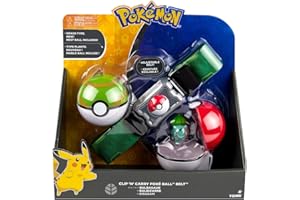 POKÉMON Pokemon T18889D2BULBASAUR Clip N Carry Poke Ball Belt with Bulbasaur Figure