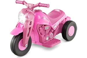 Maxmass Kids Electric Motorbike, 6V Battery Powered Motorcycle with Bubble Maker, LED Headlights, Music, Forward/Stop/Reverse Function, 3 Wheels, Children Ride on Motor Bike for Boys Girls (Pink)