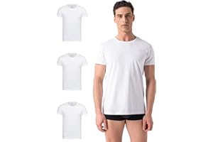 Burnell & Son Herren T-Shirt 3er Pack Rundhals Unterhemd - Stretch - Kurzarm Shirt Männer aus Baumwolle Basic Slim Fit
