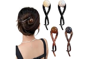 Guyode 4 Pinzas Horquillas Pelo Mujer de Banana, French Hair Pin, Elegantes Horquillas Francesas, Perlas para El Pelo, Banana Clip Estilo Francés, Pinzas de Plátano para el Pelo para Mujer
