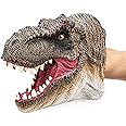 Kivian Realistic Rubber Puppet Dinosaur Toys For Children (Brown)
