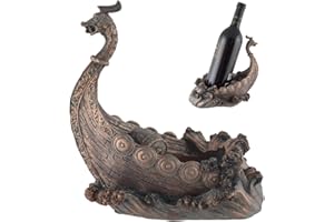 ‎VOGLER JOH. VOGLER GMBH VOGLER Joh. Vogler GmbH Wikingerschiff als Weinflaschenhalter, Aus Kunststein angefertigt, von Hand bemalt, ohne Flasche