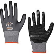 LeiKaFlex 12 Paar RL 1467 Feinstrick-Handschuh mit Nitril - Foam-Beschichtung + Noppen (7) bei Günstiger Preis