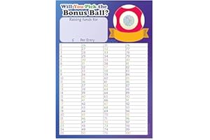 PartiKraft (Pack of 2) A4 Fundraising Bonus Ball - Pick The Winning Number - Scratch To Reveal Game Card - 100 Boxes