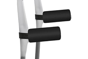 AXVRAV 2 Stück Krücken Griffpolster, Unterarmgehstützen Pads Krücken Polster mit Schweißabsorption, Rutschfestes Gehhilfe-Zubehör Neues Upgrade Armrest Covers für Komfortables Gehen (Schwarz)