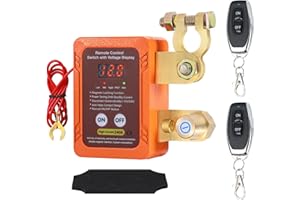 BOWEICORE Desconectador de Bateria Coche, Corta Corriente Bateria 12v Coche con Pantalla LED de Voltaje, Interruptor Bateria Coche 240a para Automóviles, RV, ATV, Camión, Barco
