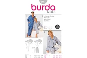 Burda 2691 Schnittmuster Schlafanzug (Damen & Herren, Gr. 38-48/44-54) – Level 1 super Easy