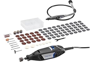 Dremel 3200 Multifunzione Rotativo 130W, Kit con 1 Albero Flessibile, 90 accessori, Velocità Variabile 10.000-35.000 giri/min para Taglio, Incisione, Intaglio, Pulitura, Foratura, Smerigliatura