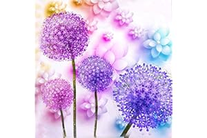 YZDZSW 5D Diamond Painting Set, Diamant Painting Bilder, DIY diamond painting erwachsene Malen nach Zahlen Erwachsene, Landschaft Diamant Malerei für für Home Wall Décor Löwenzahn 30x40cm