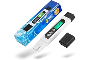 TDS Meter Digital Water Tester, Lxuemlu Professional 3-in-1 TDS, Temperature and EC Meter with Carrying Case, 0-9999ppm, Ideal ppm Meter for Drinking Water, Aquariums and More (LX-TDS1)