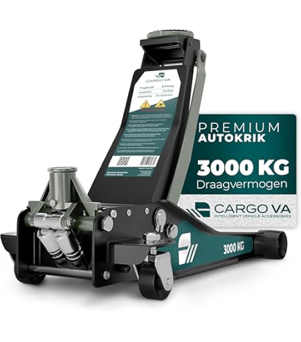 CargoVA Cric hyaulique 2,5 T avec 2 Supports en Caoutchouc - Cric de Manœuvre, Chandelle de