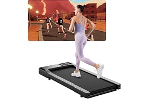 Superun Raceable Walking Pad with App Control, Under Desk Treadmill for Smart Devices with Training Courses and AI Training, Max 136KG 159KG Suitable for Heavy People, Door to Door Delivery