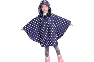 Gaga city Bambini Impermeabile Giacca da Pioggia Poncho da Pioggia Bambina Incappucciato Riutilizzabile Cappotto di Pioggia Bello come Materiale e ha la Sua Sacca 1-12 anni