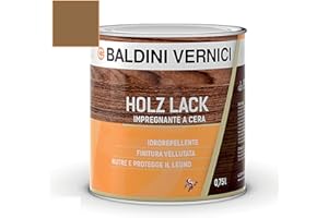 MASTERBRICO.COM Impregnante per legno esterno interno a Cera Solvente Baldini Vernici 750 ml impregnante a cera per legno 9 colori impregnante baldini impregnante legno esterno interno (NOCE 705)