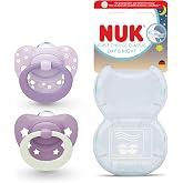 NUK First Choice Classic Day &amp; Night Baby Pacifier | 0-6 Months | Glow in the Dark Orthodontic Pacifiers | 95% Baby Acceptanc