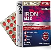 Nutraxin Iron Max 30 Tablets &ndash; Supplement Containing Iron, Vitamin C, Folic Acid and Vitamin B12
