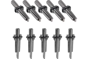 SWAWIS 10 stycken 16 mm (5/8 tum) handspaltare för betong, stenklyvar av kolstål, spaltkilar för sten med kil- och fjäderbrickor för marmor, granit och berg