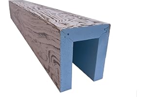 Vigas Decormágina imitación Madera (Blanco Roto) de poliestireno extruido a Medida (26 x 17 x 26 x 260 cm de Largo)