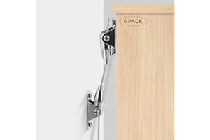 HONZUEN Furniture Straps (6 Packs), Baby Safety Proofing Adjustable Anti-Tip Metal Furniture TV Wall Anchor Tether Straps Kit, Falling Furniture Prevention Straps for Furniture TV Wall Fixing, Silver