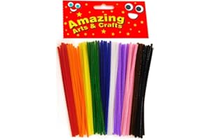 Amazing Arts and Crafts Assorted Coloured Pipe Cleaners 150mm x 4mm 100pcs