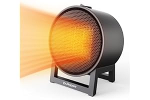 Dr.Prepare Stufetta Elettrica Basso Consumo 600/400W Riscaldamento in 2s Protezione da Surriscaldamento Mini Stufetta Elettrica Ceramica Portatile per Scrivania Camper Ufficio Camera da Letto