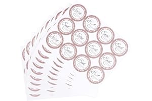 BHGT 120PCS Eid Mubarak Autocollants Ramadan Etiquettes Décoratif en Papier de Ramadan Mubarak Stickers (Blanc)