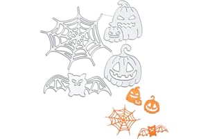 CHINPING Fustella Taglio stencil pipistrelli zucca ragnatela taglio fantasma stencil goffratura stampino goffratura fustelle per Halloween scrapbooking fai da te album carte carta artigianato decorazione