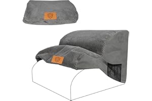 Copertura di Ricambio Masthome per Scala Cani 2 Gradini, Fodera Rimovibile Impermeabile 40x40x30 cm, Grigio