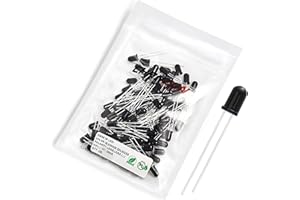 Chanzon 100 piezas 5mm Receptor de rayos infrarrojos IR 940nm Luces de diodo LED (Lente negra Redonda DC 20mA) Componentes electrónicos diodos emisores de luz indicadora