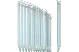 COM-FOUR® 24x piquets de Tente en Acier - piquets de Sol Semi-circulaires et Robustes pour Le Camping et l'extérieur - idéal pour Les sols normaux