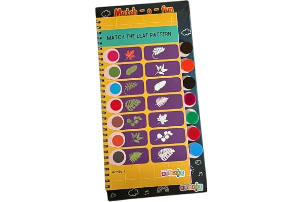 BuzzieWorld Match-O-Fun Brain Booster Activity for Kids & Childrens Boosting Your Children Confidence Mind Game Toy & Games Enhence Chiled Memory Brain Building Game for Kids