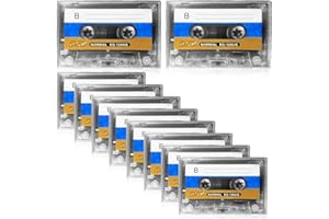 BEHOGAN 10 unidades de cassettes de audio: 90 min Audio Cassette Empty Cassette Tapes, vacíos de audio para cintas de música, casetes de audio silenciosos para conferencias, seminarios, grabaciones diarias