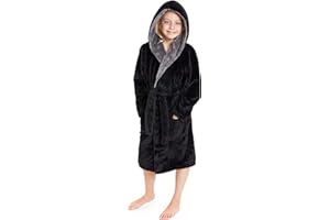 CityComfort Robe de Chambre Polaire Enfant, Peignoir Garçon Fille en Pilou, Taille Enfant et Adolescent 7-14 Ans
