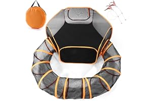 Odoland Katzentunnel Outdoor Faltbar Tierlaufstall Tragbare Spieltunnel Welpenlaufstall Katzengehege Hundelaufstall für Katzen Kleintiere Kaninchen