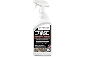 Entopest Insect Killer Spray for Carpets 1L RTU - Pro Strength Insecticide Spray for Carpet Beetle & Case-Bearing Clothes Moth (Includes Advanced IGR)
