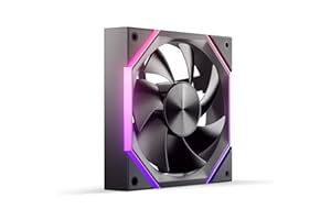AsiaHorse Nyota-A12 Wentylator do komputerów stacjonarnych, RGB 120 mm, HDB, 61,5 CFM, 2000 RPM, 2,16 mmH2O, wentylator ARGB 5V3PIN i PWM 12V4PIN, żywotność do 50 000 godzin, czarny