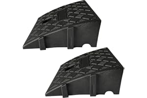PENLIMLY 2 Rampa Marciapiede per Auto, Rampe Portatili per Disabili 11cm Altezza, Rampe per Cordoli, Rampa di Soglia Robusto per Marciapiedi Auto Sedia a Rotelle Moto Bici Porte Scooter Garage Passeggino