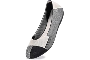 Frank Mully Women's Ballet Flats Slip On Knit Dress Shoes Pumps Shoes Round Toe