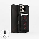 Coverzone iPhone 15 ile uyumlu CarbonVault MagSafe Sert Kılıf + Kartlık | Karbon Fiber MagSafe ile Uyumlu Kılıf; Kartlıklı, S