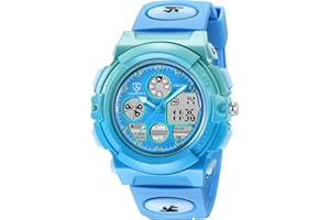 ASWAN WATCH Orologio digitale da polso per bambini e ragazzi, multifunzione, impermeabile, con luce LED, sveglia, data, per sport, attività all'aperto, colore: blu…