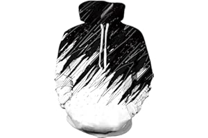 IDGREATIM Bluza z kapturem z nadrukiem 3D unisex, męska i damska, kolorowa bluza z kapturem z długim rękawem, bluza polarowa S-4XL