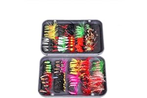 Leurres de pêche Kit avec Boîte à Outils Portable, RoseFlower Professional Flottante Set Appât de Pêche Hameçons Basse Accessoire Avec Spinnerbaits, Plastique vers, Minnow, Grenouille Appât - Bait Kit