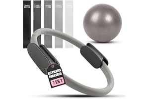 MUNDUTIL Kit de Pilates Premium – Aro de Pilates, Mini Pelota y Bandas Elásticas | Entrena en Casa y Tonifica Core, Piernas y Glúteos | Set Completo para Fitness y Rehabilitación