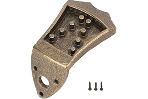 BigKing Mandolinen-Saitenhalter, Metallsteg-Ersatzteil, Zubehör für Musikinstrumente(Bronze-)