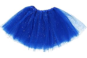 Carnavalife Tutu Falda Elástico para Mujer Niña, Falda Purpurina Brillante, Falda de Tul de 3 Capas de Longitud 30cm 40cm 70cm, Falda Ballet para Disfraces Danza