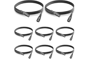 WECAN 8Pack Dmx Kabel 2m 3 Pin Dmx Cables XLR Kabel Set, Dmx In und Out Kabel XLR Stecker Busche Dmx Stecker 3 Polig Verbindungskabel, Dmx Kabel Licht Signalkabel XLR Kanonenkopf mit Stecker XLR Connector