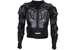 WILDKEN Giacca Moto Corpo Armatura Indumenti di Protezione Completa Moto Professionale Sportivo per Donna Uomo Adulto Spina Dorsale Tuta da Motociclista (Nero, L)