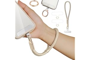 CASECOND Handykette Handyanhänger Handyband Handy kette Lanyard Verstellbarer Handgelenkband mit 3 Patch Universal für alle Handytaschen iPhone 16 Pro Max Anhänger für Schlüsselbund USB-Stick Geldbörse Kamel
