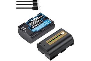 DuraPro 2 x 2800 mAh LP-E6 LP-E6N USB Output Batteria Batteria Compatibile con Canon LP-E6, LP-E6N e Canon EOS 5D Mark II III IV, 60D, 70D 80D 90D Blackmagic 4K/6K Fotocamere