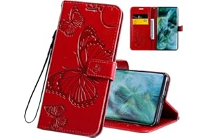 QIWEIQING Compatible con Funda Redmi Note 9 Pro con Tapa,Funda Movil Redmi Note 9 Pro,Funda Libro Redmi Note 9s Carcasa Magnético Funda para Xiaomi Redmi Note 9 Pro/Note 9s Red KT